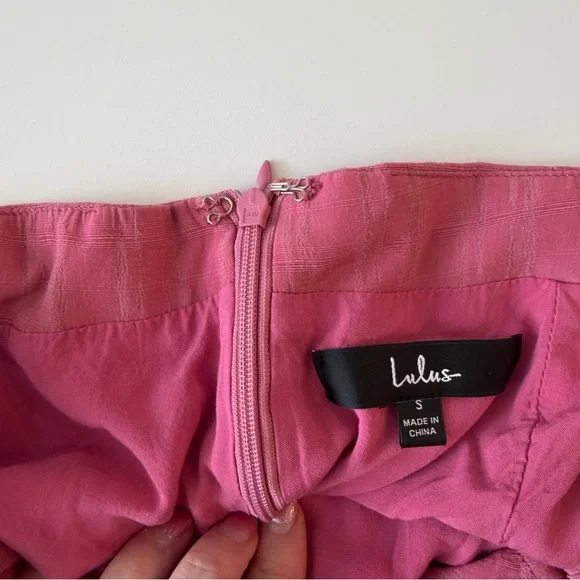 Lulus Deluxe Details Drawstring Ruched Ruffle Mini Skirt Sz S - Picture 10 of 11